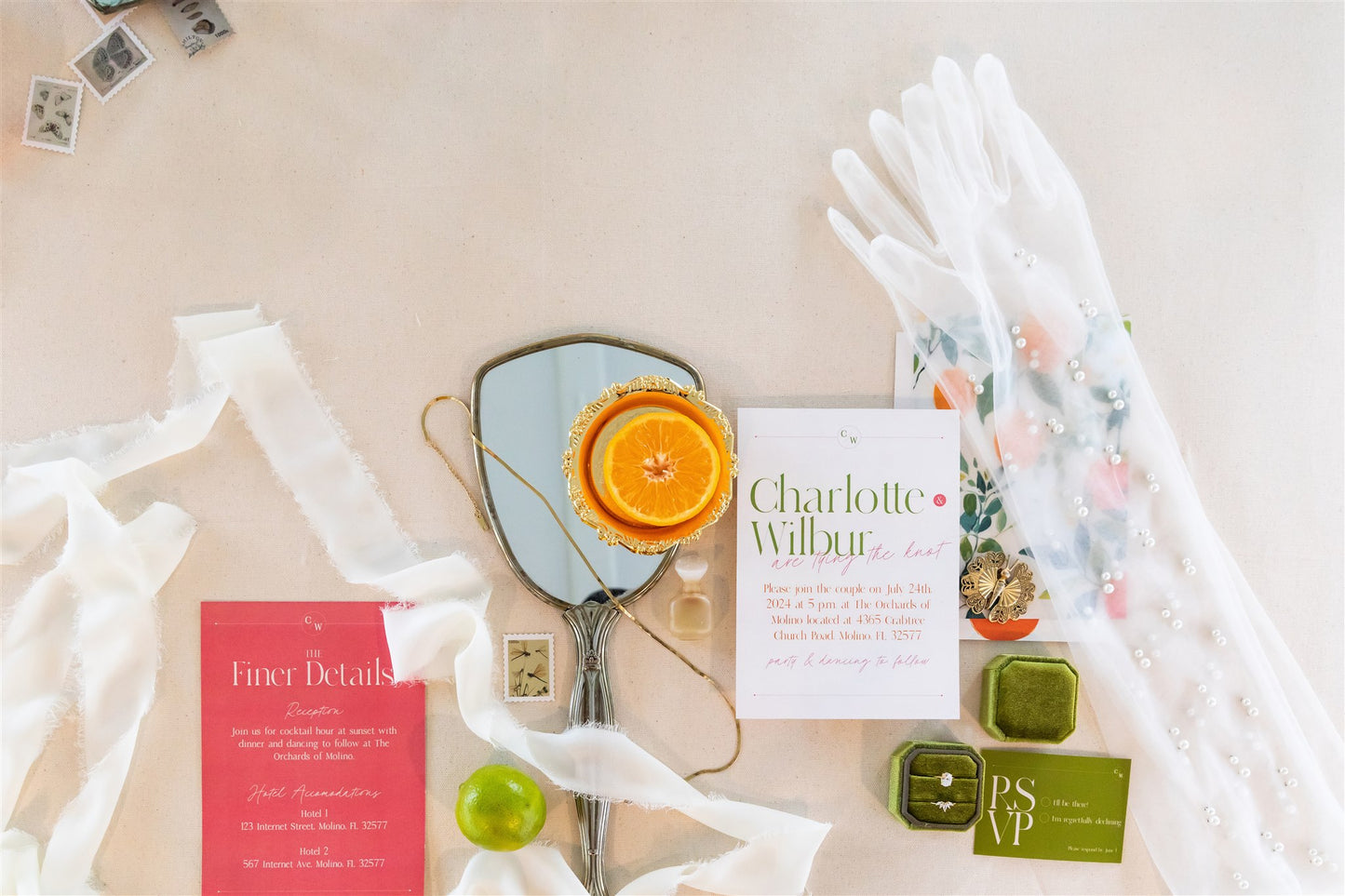 The Charlotte Collection | Playful Wedding Invite Design | Cute Wedding Invitations