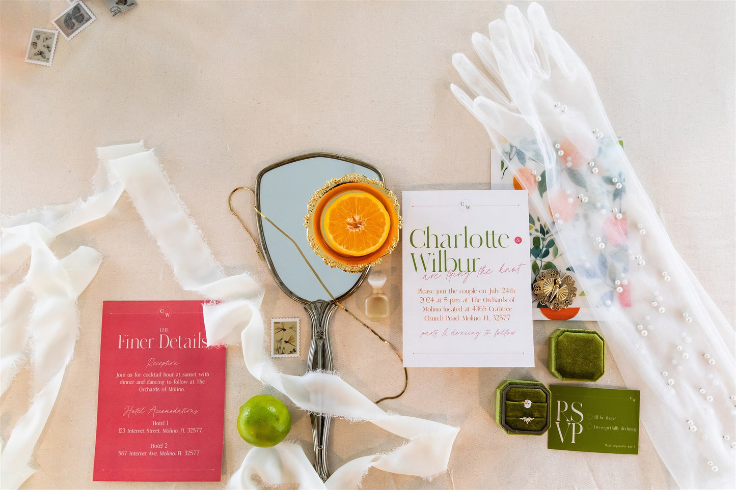 The Charlotte Collection | Playful Wedding Invite Design | Cute Wedding Invitations