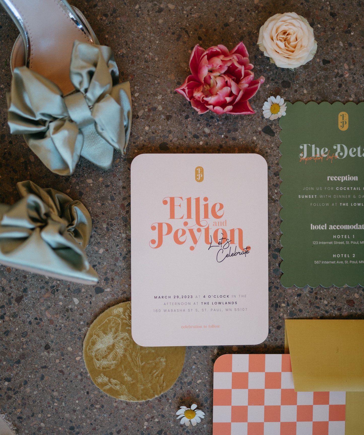 The Ellie Collection | Retro Wedding Invites | Fun Wedding Invitations