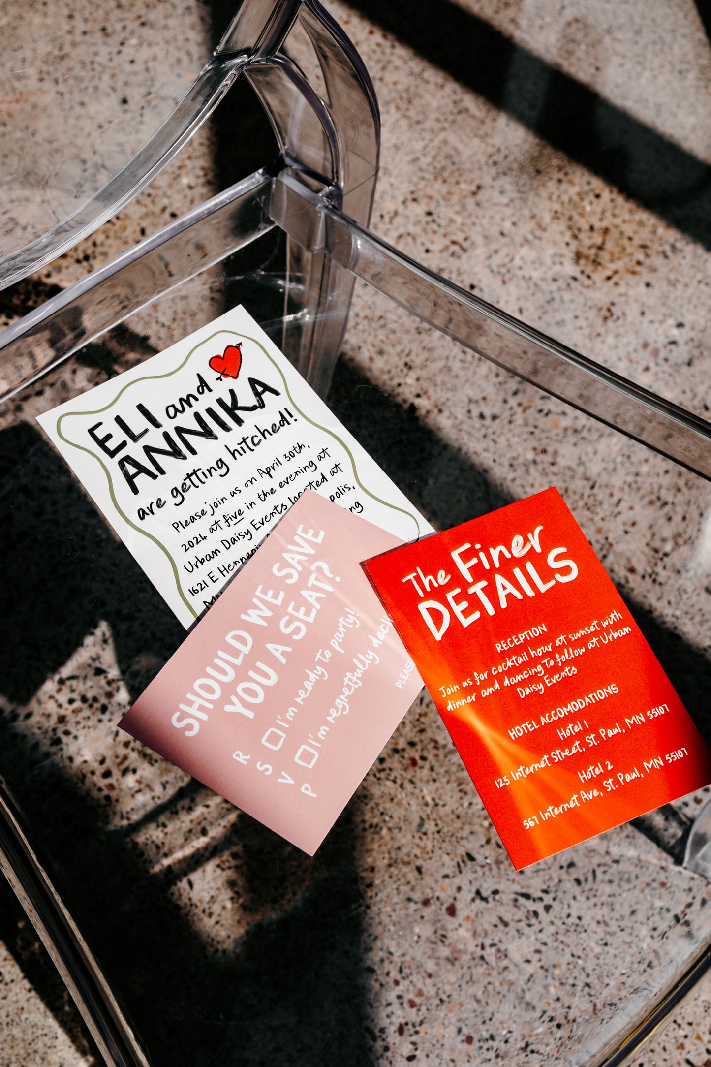 The Annika Collection | Bold Wedding Invite Design | Unique Wedding Invitations