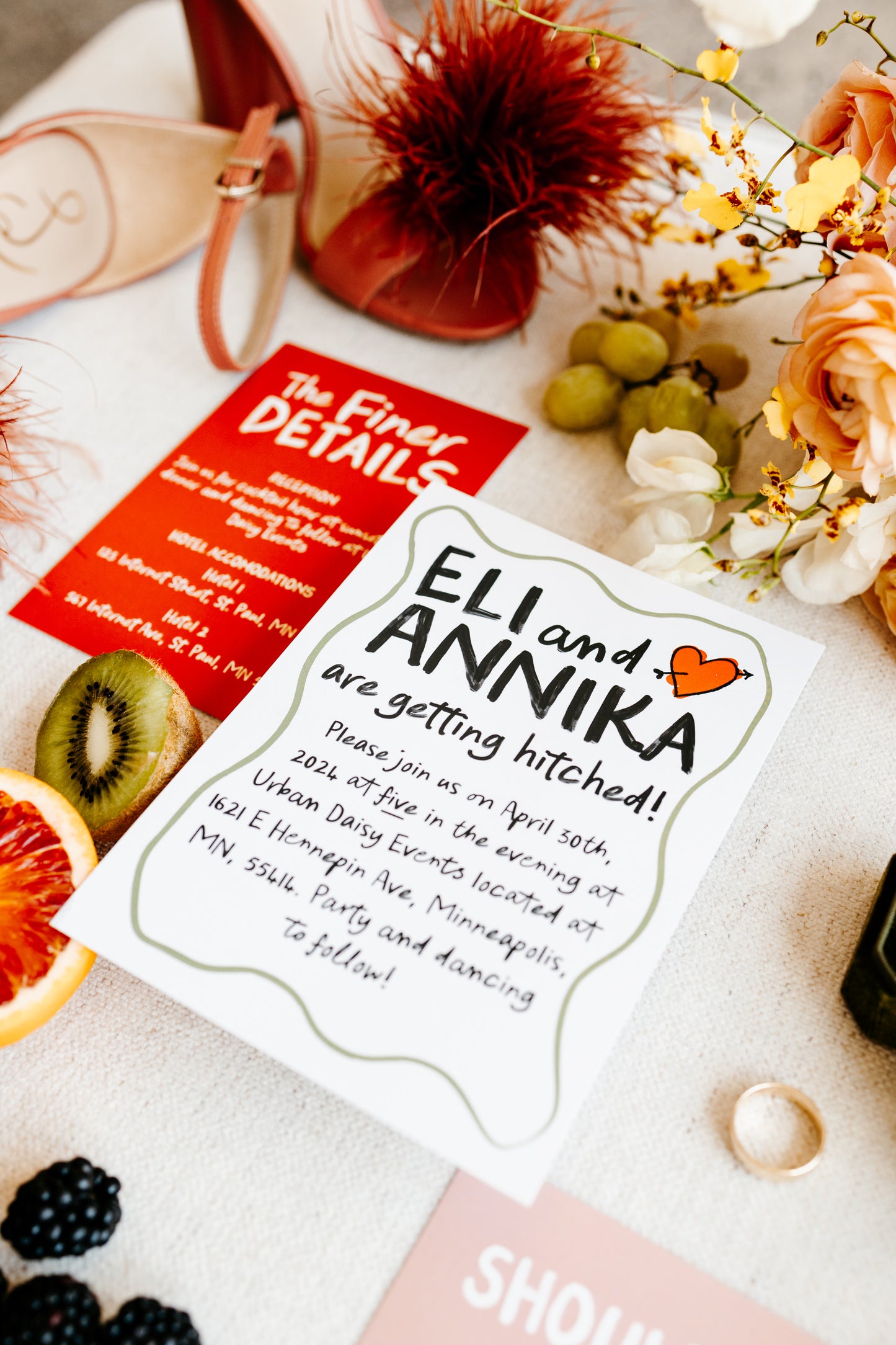 The Annika Collection | Bold Wedding Invite Design | Unique Wedding Invitations